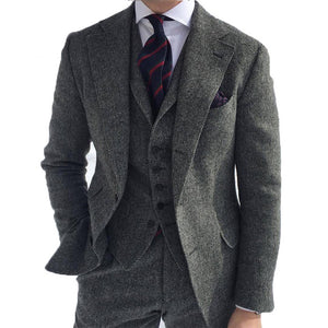 Men Winter Tweed Fabric Business Suits - TrendsfashionIN