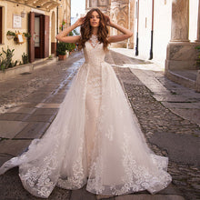 Load image into Gallery viewer, Appliques Lace Mermaid Wedding Dresses Women - TrendsfashionIN

