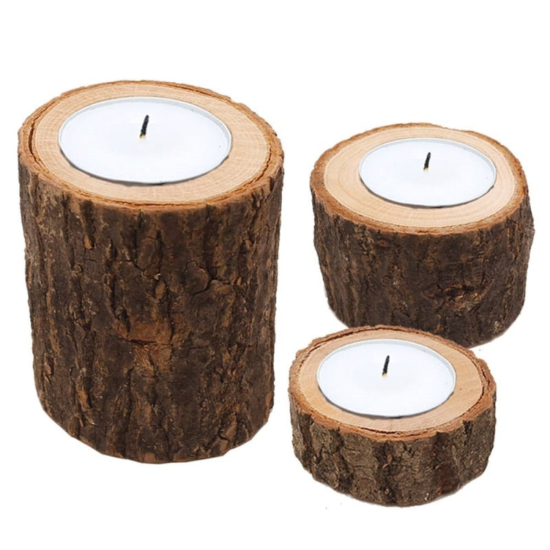 Wooden Candlestick Candle Holder Round Candle Holder 2020 - TrendsfashionIN