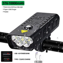 Load image into Gallery viewer, 10000mAh Bike Light USB Rechargeable 3000 Lumens Bike Headlight
