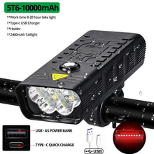 Load image into Gallery viewer, 10000mAh Bike Light USB Rechargeable 3000 Lumens Bike Headlight
