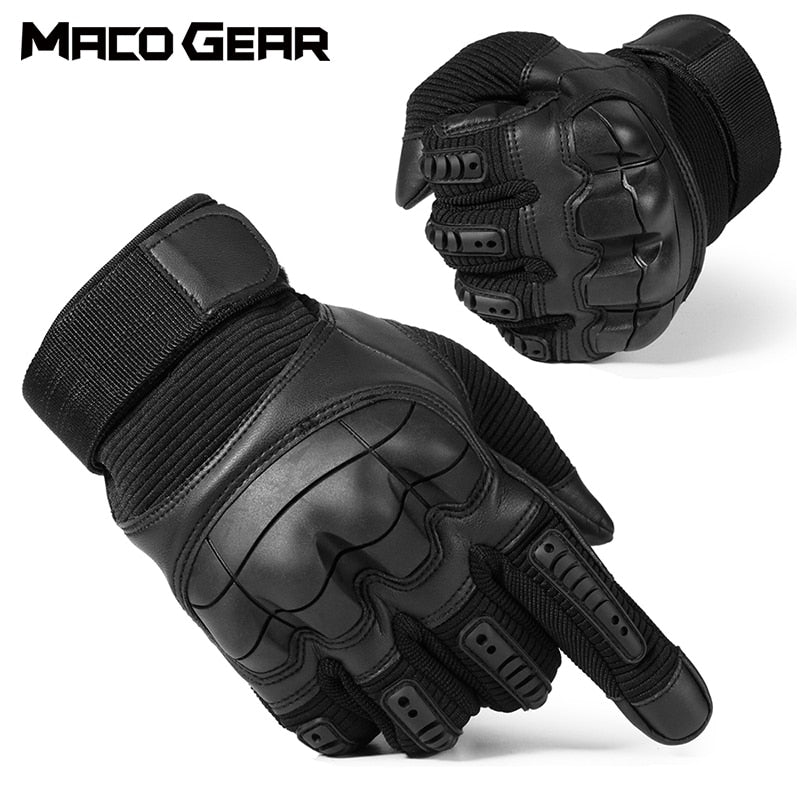 Touch Screen Hard Knuckle Tactical Gloves PU Leather - TrendsfashionIN