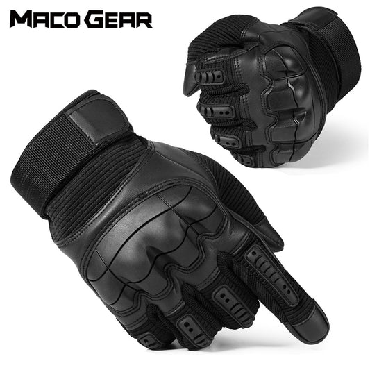 Touch Screen Hard Knuckle Tactical Gloves PU Leather - TrendsfashionIN
