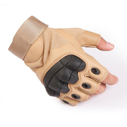 Touch Screen Hard Knuckle Tactical Gloves PU Leather - TrendsfashionIN