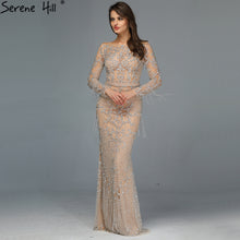 Load image into Gallery viewer, SERNE HILL Dubai Luxury Muslim Tassel Beading Long Evening Dresses Party Formal Gowns Plus Size
