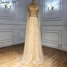Load image into Gallery viewer, Serene Hill Grey Arabia Luxury Cape Sleeves Beading A-Line Evening Formal Dress Gowns
