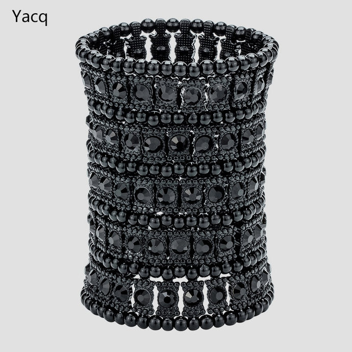 Multi layer Stretch Cuff Bracelet Women Jewelry - TrendsfashionIN