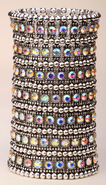 Multilayer stretch cuff bracelet women - TrendsfashionIN