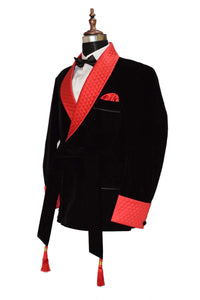 Men Black Smoking Jacket Dinner Party Wear Coat - TrendsfashionIN